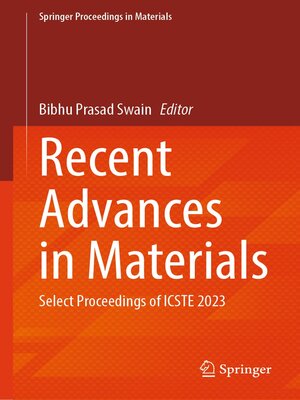 cover image of Recent Advances in Materials